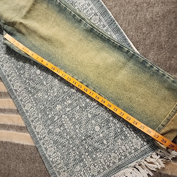 🔴 🔚🔜 SALE Bunnys 🐰 Y2K Acid Wash Straight Leg Thick Denim Jeans. - Picture 10 of 12